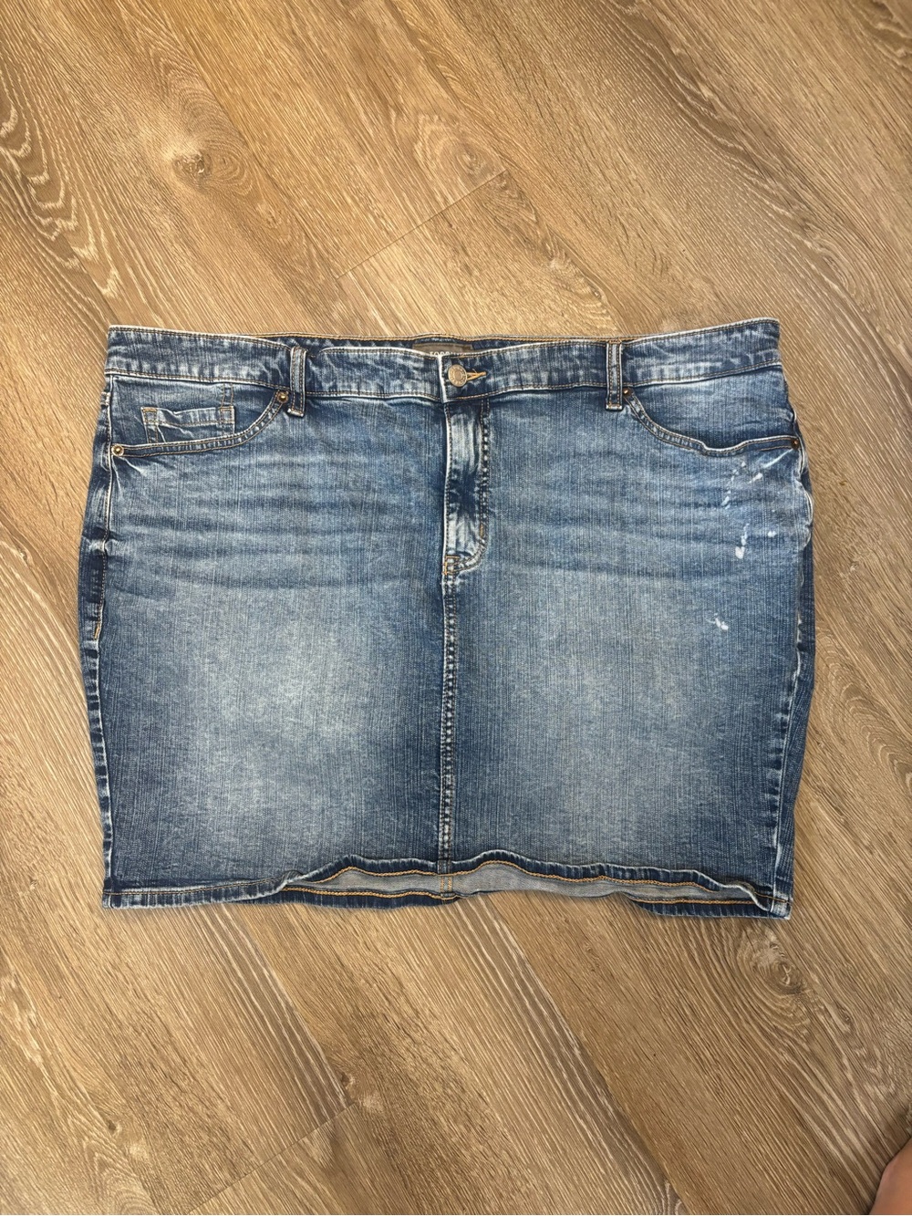 torrid Blue Washed Denim Mini Skirt